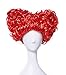 Produktbild HIASAN Kurze lockige gewellte Anime Red Heart Perücke für Frauen Cosplay Kostüm Perücken für Themenparty
