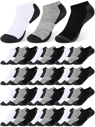 Image of Foaincore 60 Pairs Ankle Socks Bulk for Men Women, Low Cut Breathable Cushioned Athletic Running No Show Socks Multipack