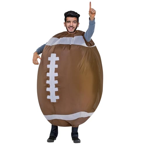 AirSuit® Disfraz de Fútbol Americano Hinchable | Disfraz de Globo | Tamaño Adulto 160 a 190cm | Poliéster | Cómodo | Resistente | Sistema de inflado Incluido | OriginalCup®