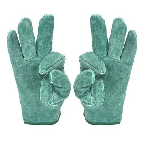 Gants de soudage respirants et anti-épine en cuir robuste pour chantier