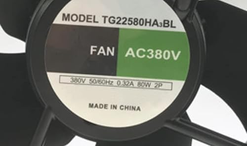 for TG22580HA3BL 380V 0.32A 80W 225X225X80MM 2-Wire Cooling Fan