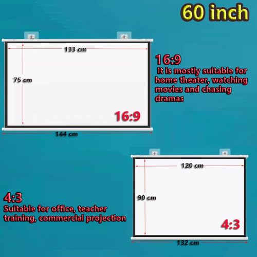 Pantalla manual para proyector 60 pulgadas 16:9 miniatura 7