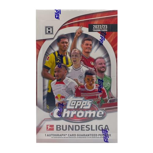 Topps Chrome Bundesliga 2022 2023 Hobby Box Fussball Soccer & Card Up Sleeve