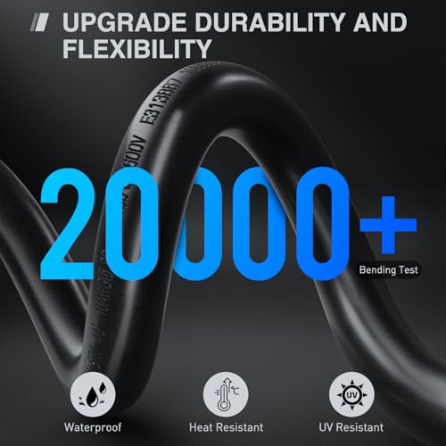 Nilight 50A 50FT Generator Extension Cord and Power Inlet Box 125/250V Heavy Duty 6/3+8/1 Gauge STW ETL Listed NEMA 14-50P/SS2-50R Twist Lock Connector for RV Outdoor Use by Nilight - Image 2
