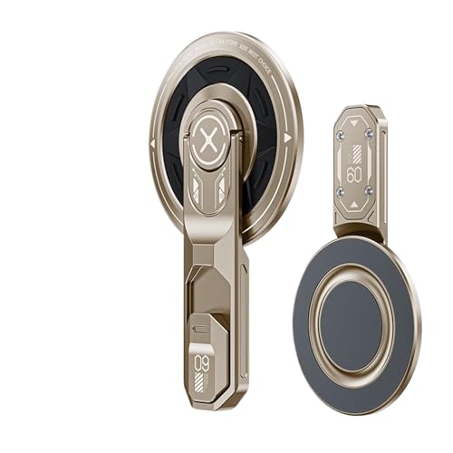 Soporte para teléfono móvil magnético con puerta giratoria 360 y pie estable