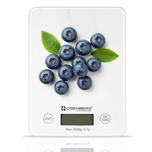 Balance de Cuisine Électronique 5kg — Précision 1g, Verre Trempé, Design Marbre Élégant, Fonction Tare, Écran LCD Lisible, Compacte & Facile à Nettoyer