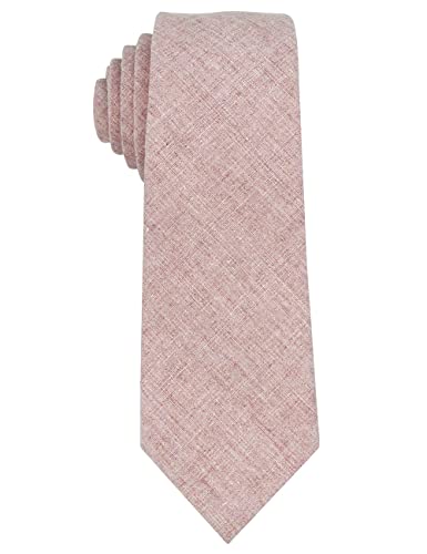 Image of Kebocis Mens Solid Color Cotton Necktie for Men