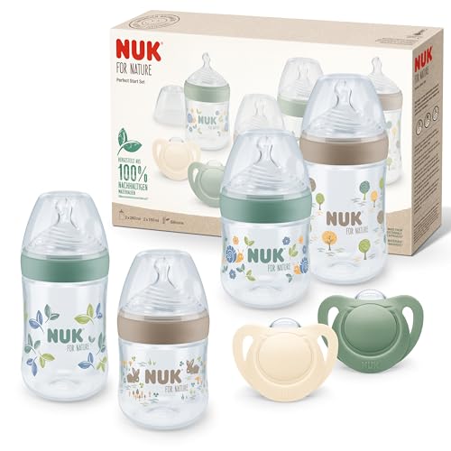 Beatifufu Babyflaschen-Set 3-teilig - Mit Gewichtetem Trinkhalm Aus Weichem Silikon