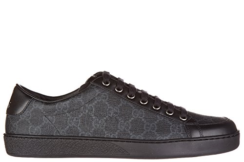 gucci mens black trainers