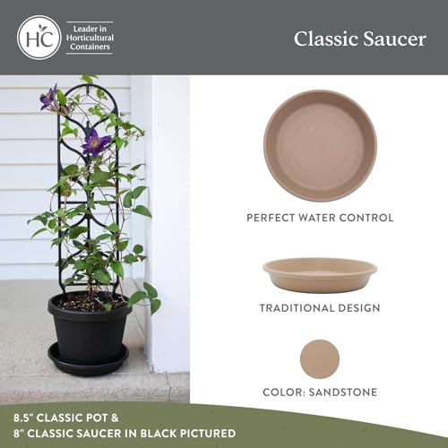 image for The HC Companies Flower Pot Saucers - Plastic Plant Saucer for Outdoor