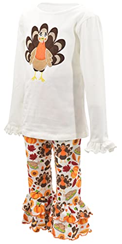 Unique Baby 2 Piece Girls Double Ruffle Leggings and Long Sleeve Shirt Clothes Set Kid and Toddler Girl Outfit2