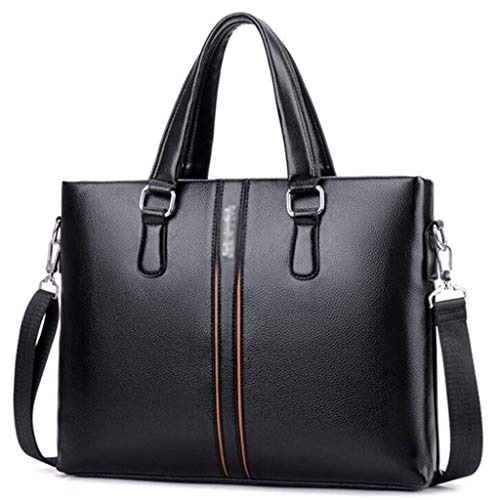 Slim Soft Briefcases for Men,Leather Mens Briefcase laptop Tote Bag with for Files Portfolio3