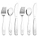 Lehoo Castle Toddler Eating Utensils 6-Piece | Stainless Steel Kids Utensils for Ages 3+, Toddler Spoons and Forks Knife Set, Children Safe Flatware for Self Feeding (Space)