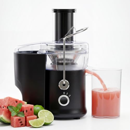 Image of OLIXIS Centrifugal Juicer Machines, 480W Juice Extractor with 2.6 inch Feed Chute for Vegetable and Fruit, Electric Juicer with Dual-Speed Quick Juicing, Easy to Clean, BPA-Free, Black