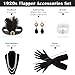 FASOTY 5 Pcs 1920s Flapper Accessories for Women, Flapper Headpiece Great Gatsby Accessories for Women Fashion Roaring 20s Costume