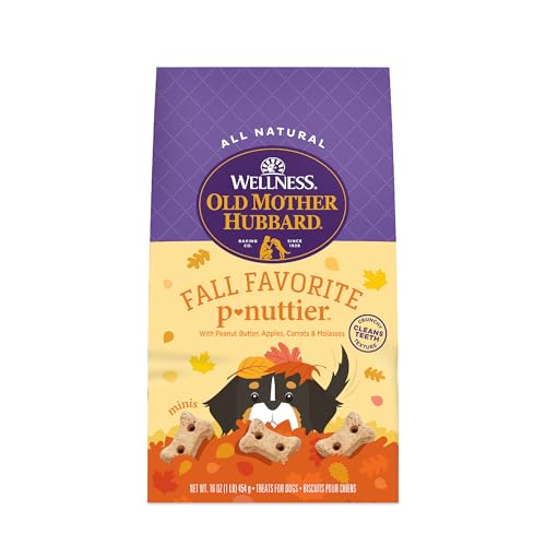 Old Mother Hubbard by Wellness Fall Favorite P-Nuttier Natural Dog Treats, Crunchy Oven-Baked Biscuits, Ideal for Training, 16 ounce bag
