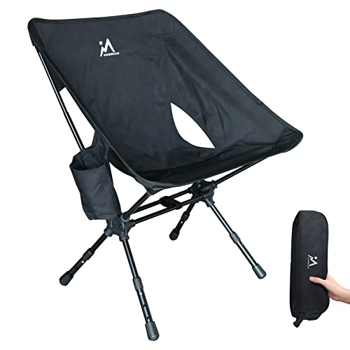 Chaises de camping, chaise pliante portable ultra légère 1000D pour extérieur, hauteur réglable, chaise de camping durable avec poche 2 côtés pour pique-nique, pêche, randonnée, plage Cover