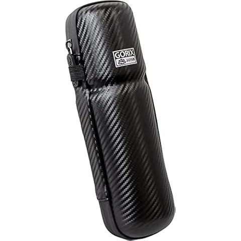 GORIX Bike Tool Case Box Bottle Waterproof Zip Carbon Pattern Road MTB Bicycle Cycling Black (GX-CASE(Long 25cm)) Cover