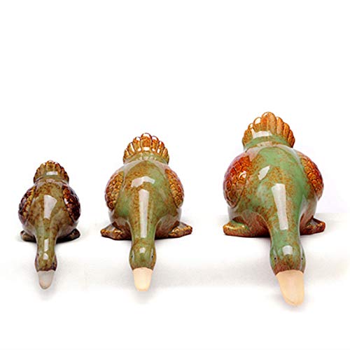 Statue canard en céramique d'art vert eau pour collectionneurs exigeants