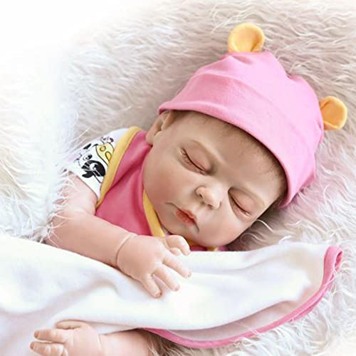 HAMIMI 57-Zoll-22-Zoll-Reborn-Baby-Puppen, Weicher Silikonkörper, Wiedergeburtspuppe, Realistisch, Handgefertigt, Lebensecht, Weich, Echt – Bild 3