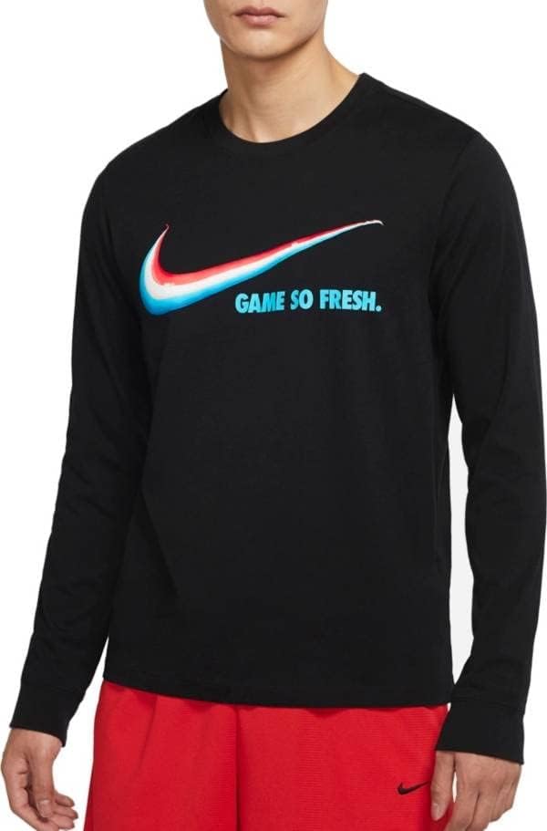 Long Sleeve Basketball T-Shirt Game so Fresh Men Size Small to 3XL Color Black, Blue, Red, White