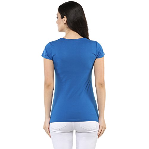 Image of Modeve Women Printed Cotton Blend Half Sleeve Round Neck T-Shirt for Summer