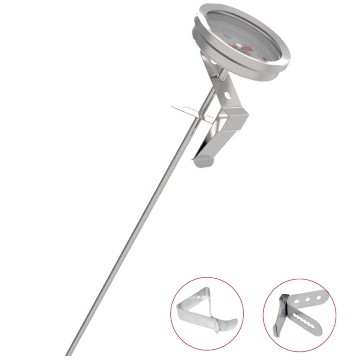 DECHOUS 3pezzi Termometro Per Inossidabile Probe Clip Multi- Per Misurare Zuccheri e Fritture