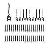 FRUHLING 50 Stück Köderschrauben mit Ringen Angeln Boilie Köder Schraube Schrauben für Köder Spiralspitze Boilies Schraube Terminal Karpfen Angelgerät Zubehör Angelhaken Set