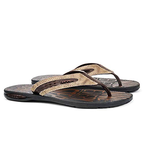 Kit Chinelo Estrada Tratorado Com Chinelo Estampado Sport Sapatofran (41, CAFÉ-MARROM)
