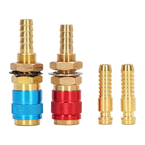 Conector Rápido de Latón, Adaptador de Gas Portátil Refrigerado por Agua para Soplete de Soldadura PTA DB MIG TIG, Accesorios (8mm)
