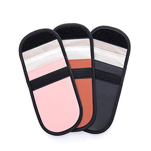 UKCOCO Saco da Chave Do Carro Pu Couro Bloqueio de Sinal Rfid Bolsa da Chave Do Carro Chave Anti-Rou