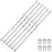 SIQUK 6 Pezzi Bastone per Tenda Regolabile Asta Tenda Doccia per Bagno Armadio Guardaroba Librerie, 40-70cm e 75-106 cm, Bianco