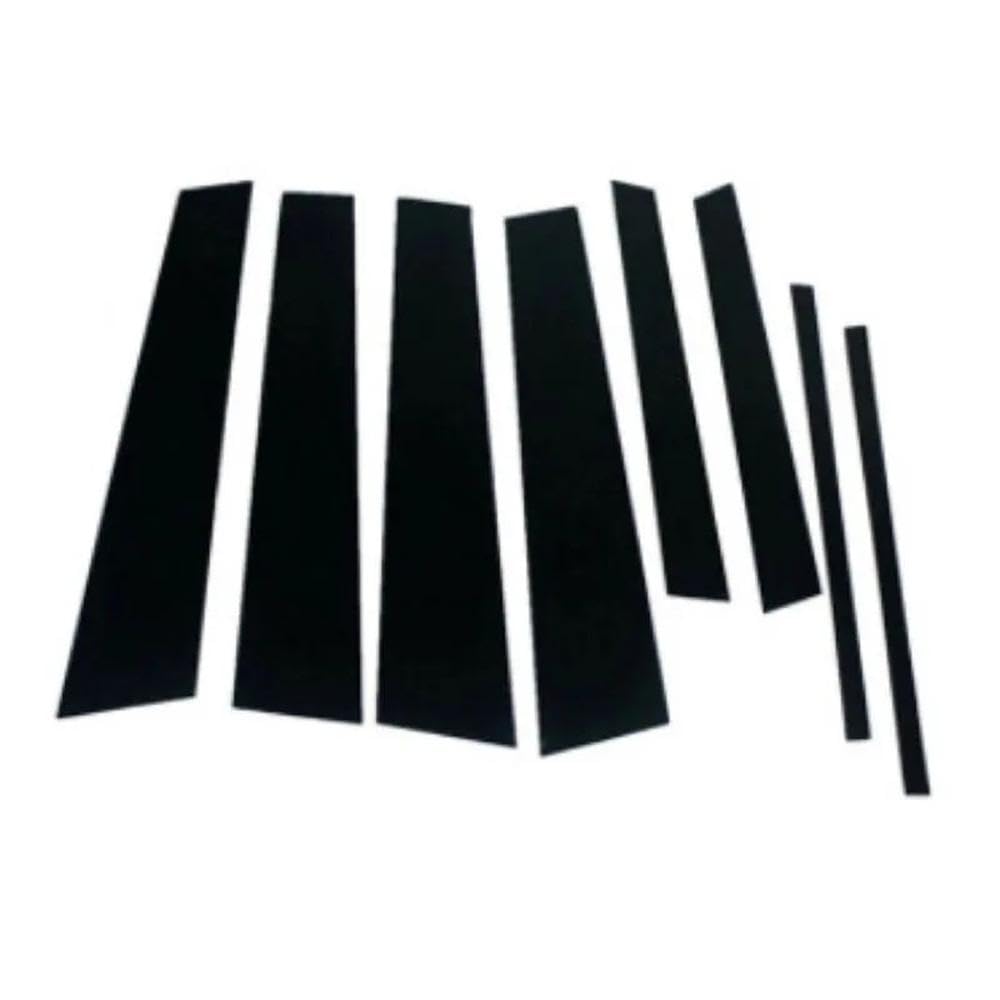 Bertdcx One Color Gloss Black Pillar Post Door Window Trim Cover B C Column Car Sticker For Touran 1T 2004-2011 Auto Parts