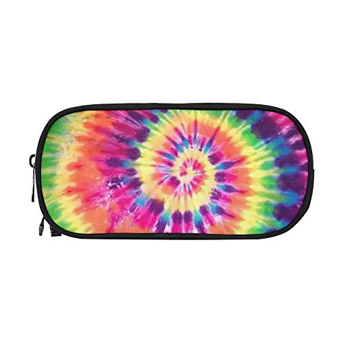 Image of ANANGTEE Colored Tie Dye Pencil Case for Boys Teen Girls Kids 10 In | Large Capacity Crayon School Supplies Stationery Pen Box Zipper Accessory, Office Desk Soft Organizers Small Makeup Bag