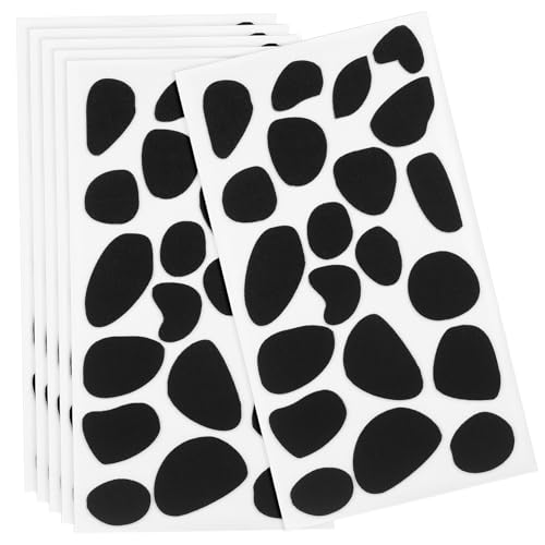 ERINGOGO 6 Sheets Self Adhesive Felt Dots Adhesive Felt Pads for Clothing Crafting Projects Convenient Application for Embellishing Shirts Jeans More