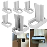 LOT DE EN T POUR RAIL DE PORTE DE PLACARD COULISSANTE SANS ROULETTE | REMPLACEMENT COMPATIBLE AVEC PORTE DE BRICO DÉPÔT/LEROY MERLIN/CASTORAMA/MR BRICOLAGE ETC… (6 GUIDES)