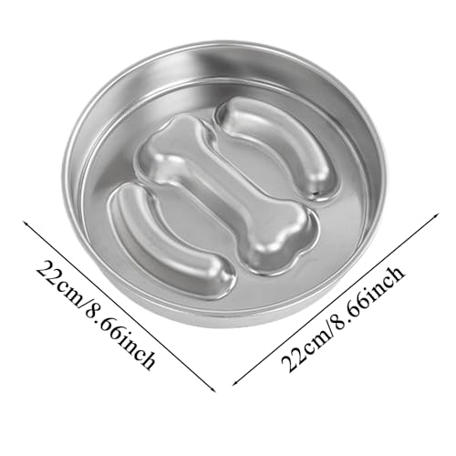 Anti-Tip Stainless Steel Slow Feeder Bowl for Dogs, Durable Feeding Dish for Medium & Large Breeds, Ideal for Beef Jerky & Diced Chicken, Encourages Slower Eating for Better Digestion – Bild 6