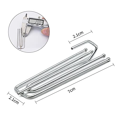 Ganci per Tende, 24 Perni per Tende in Acciaio