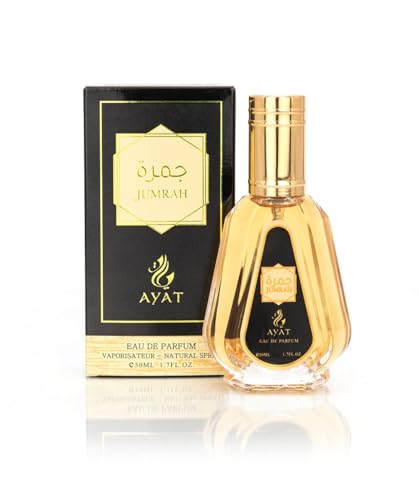 AYAT PERFUMES – Eau de Parfum Arab en Spray 50 ml Mixte Pour Femme Homme Fabriqué à Dubaï Senteur Orientale (Jumrah)
