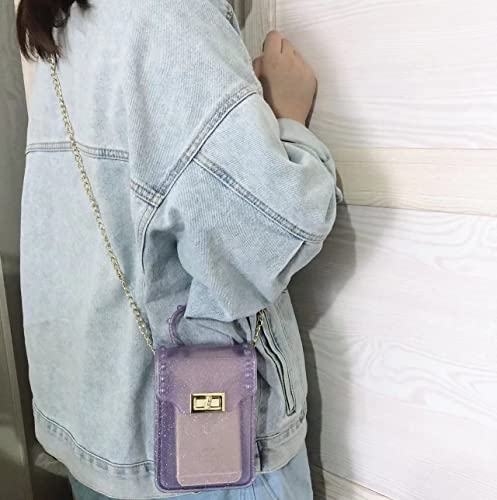 Jelly Crossbody Cell Phone wallets Shoulder Purses Handbag for Women4