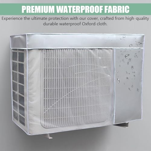 Image of HASTHIP Oxford Cloth AC Cover 1.5 Ton,1.5P Waterproof AC Condenser Unit Cover For Outside Units Insulated AC Cover With Sun Protection,Dust-Proof Window AC Protection Cover(1Pcs)