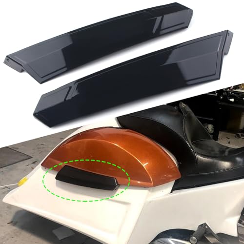 Cubiertas para bisagras de alforjas compatibles con motocicletas Victory Cross Country, Cross Country Tour, Magnum, Hard-Ball y Cross Roads (2010-2017), color negro miniatura 2