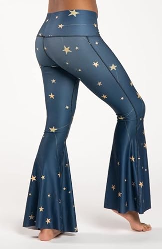 Teeki Great Star Nation Navy Crop Bell Bottom Pant For Women - Small #TOP2