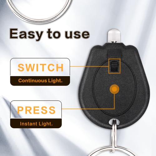 RaySoar 6 Pack Ultra Bright Red LED Keychain Flashlight, Mini Red Keychain Flashlight for Night Observation