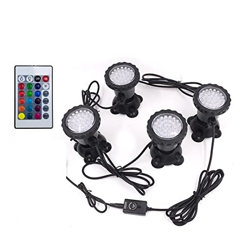 Lámpara de luz LED subacuática impermeable con foco RGB para acuario y fuente exterior