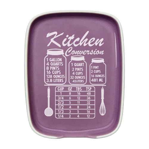 Image of Purple Spoon Rest for Stove Top, Ceramic Spoon Holder for Kitchen Counter