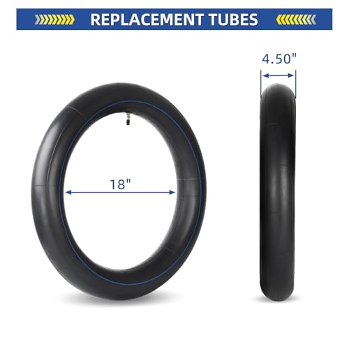 Image of GICOOL 4.50x18 inch (110 /100-18) Butyl Inner Tubes Motorcycle Replacement, 3mm Thick Heavy Duty, 2 Pack with TR4 Valve Stem, Fits for Dirt Pit Bike, Off-Road and Motocross Tires