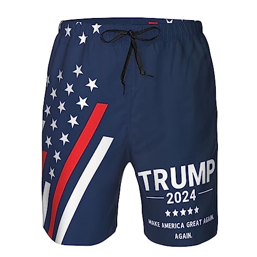 Tru-mp 24 KE America Great Again Men's Swim Trunks Quick Dry Bathing Suit Swimming Board Shorts Beach Swimwear -4