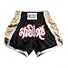 Unisex Boxing Shorts for MMA, Muay Thai & Fitness Training – Breathable Athletic Trunks with Elastic Waistband, Lightweight Fabric, Adult Sizes M-XXXL(Black)(XL)