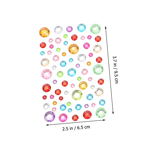 LALAFINA 12 Folhas Rosto Adesivos De Strass Rosto Flatback Strass Maquiagem Com Glitter Decorações D